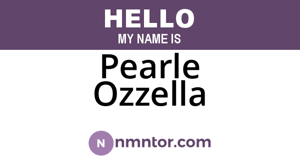 Pearle Ozzella