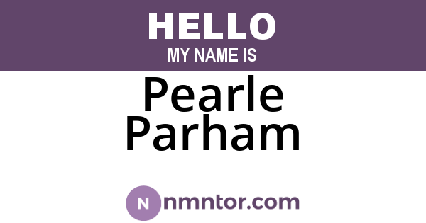 Pearle Parham