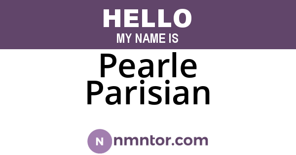 Pearle Parisian