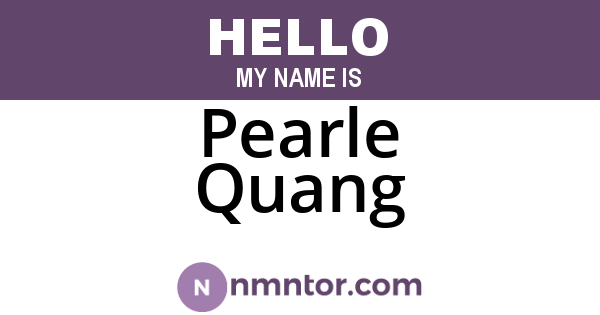 Pearle Quang