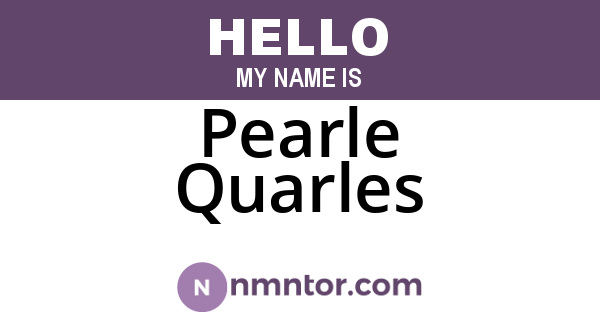 Pearle Quarles