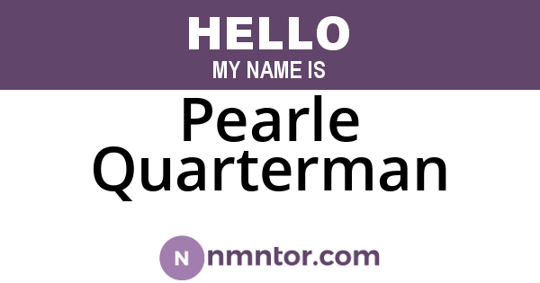 Pearle Quarterman