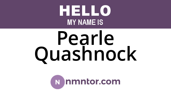 Pearle Quashnock