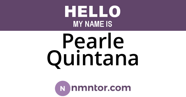 Pearle Quintana