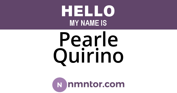 Pearle Quirino