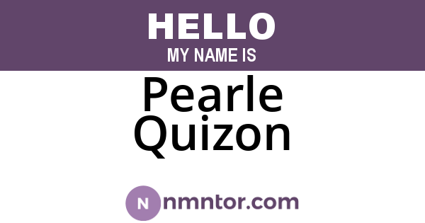 Pearle Quizon