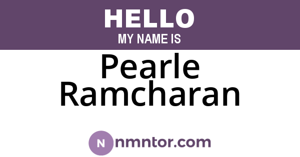 Pearle Ramcharan