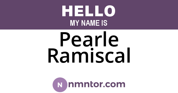 Pearle Ramiscal