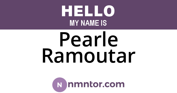 Pearle Ramoutar