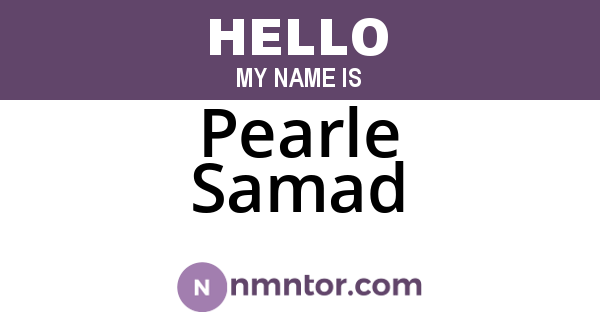 Pearle Samad