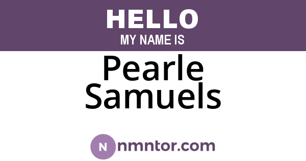 Pearle Samuels