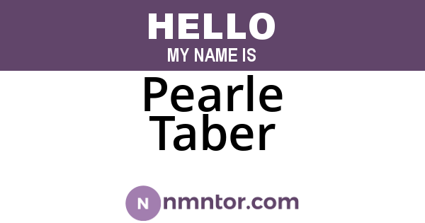 Pearle Taber