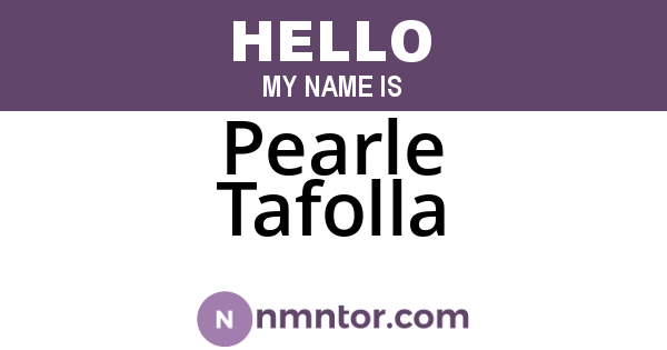 Pearle Tafolla