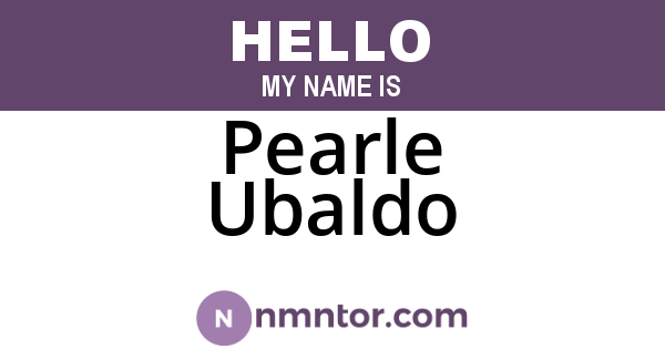 Pearle Ubaldo