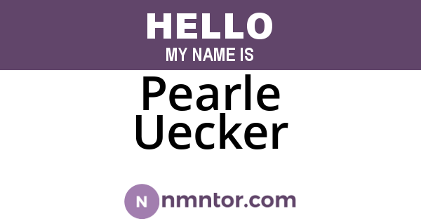 Pearle Uecker