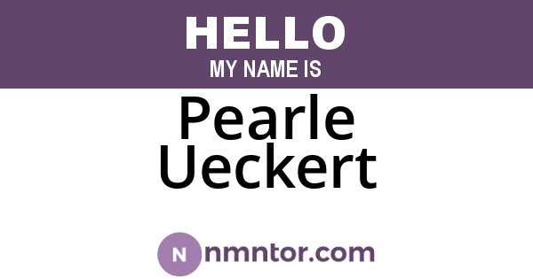 Pearle Ueckert