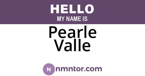 Pearle Valle