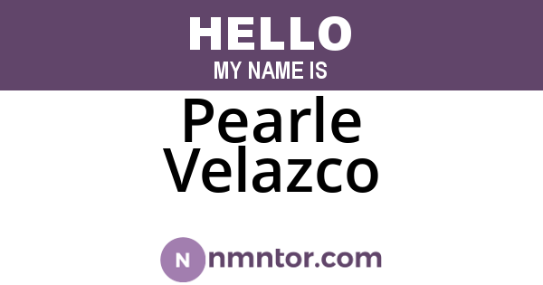 Pearle Velazco