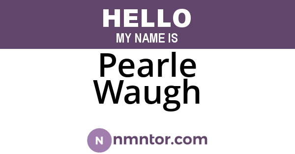 Pearle Waugh