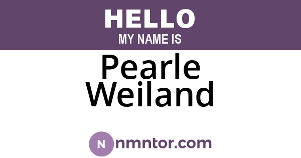 Pearle Weiland