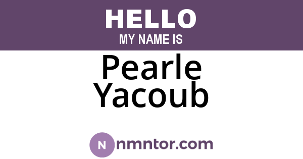 Pearle Yacoub