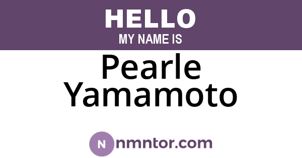 Pearle Yamamoto