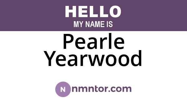 Pearle Yearwood