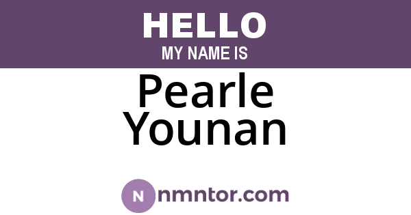 Pearle Younan