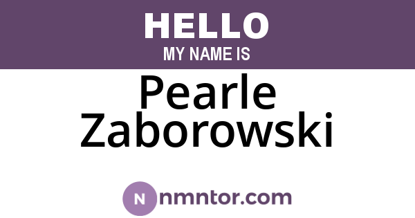 Pearle Zaborowski