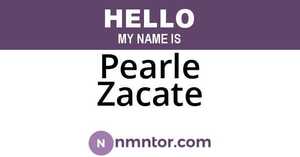 Pearle Zacate