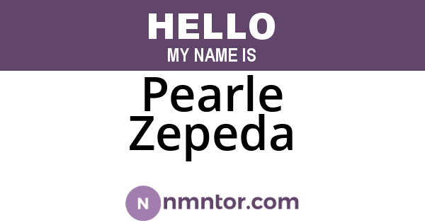Pearle Zepeda