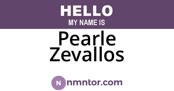 Pearle Zevallos