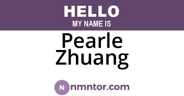 Pearle Zhuang