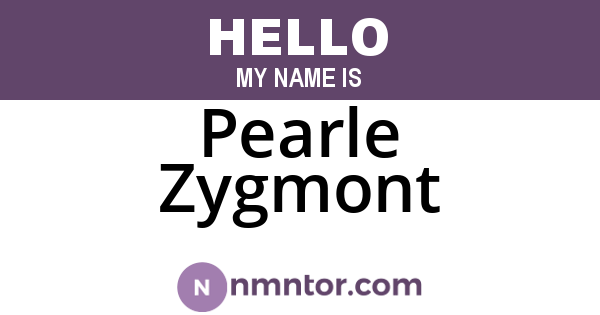 Pearle Zygmont