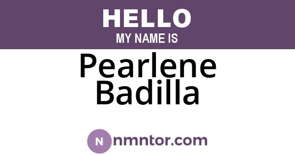 Pearlene Badilla