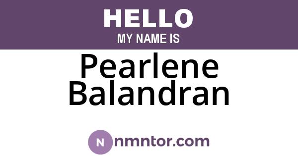 Pearlene Balandran