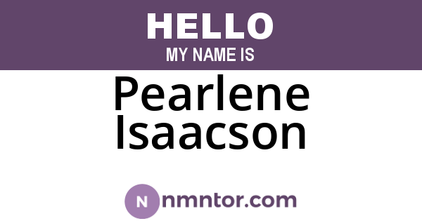 Pearlene Isaacson