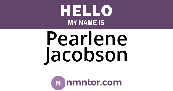 Pearlene Jacobson
