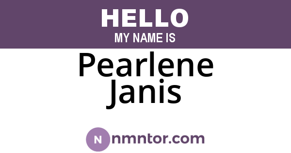 Pearlene Janis