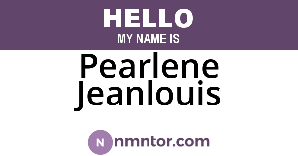 Pearlene Jeanlouis