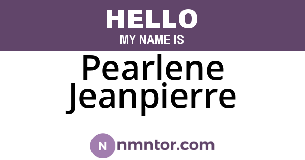 Pearlene Jeanpierre