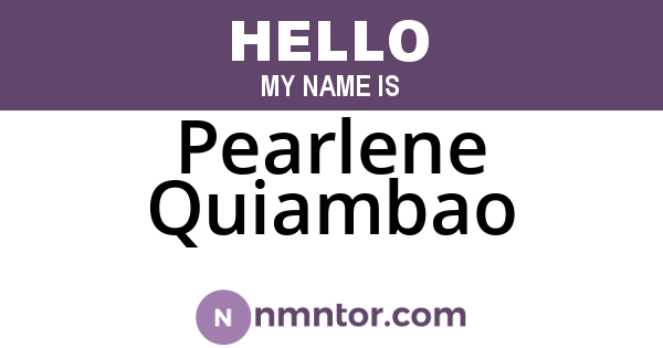 Pearlene Quiambao