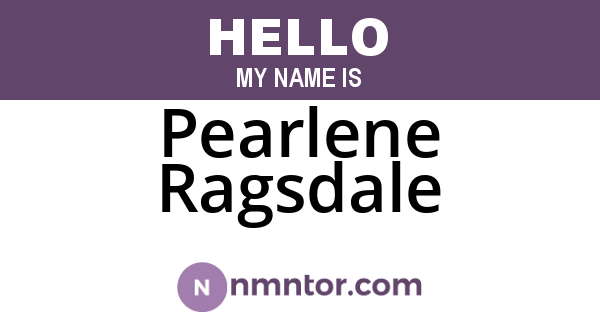 Pearlene Ragsdale