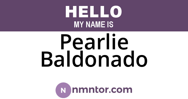 Pearlie Baldonado