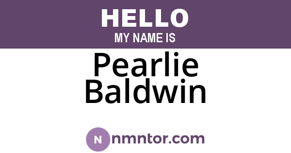Pearlie Baldwin