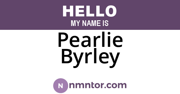 Pearlie Byrley