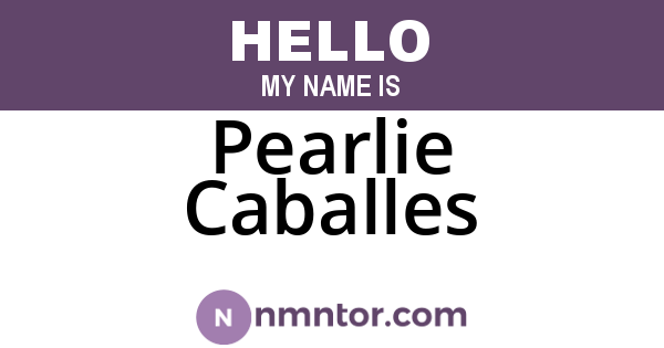 Pearlie Caballes