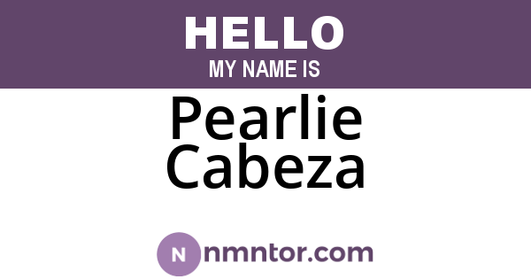 Pearlie Cabeza