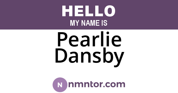 Pearlie Dansby