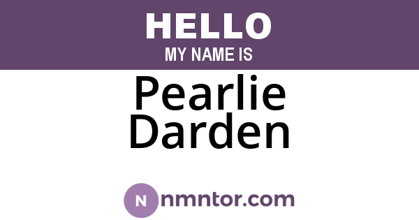 Pearlie Darden